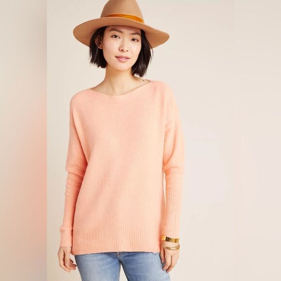Anthropologie Sweaters - Anthropologie Naomi Coral Crew Neck Sweater